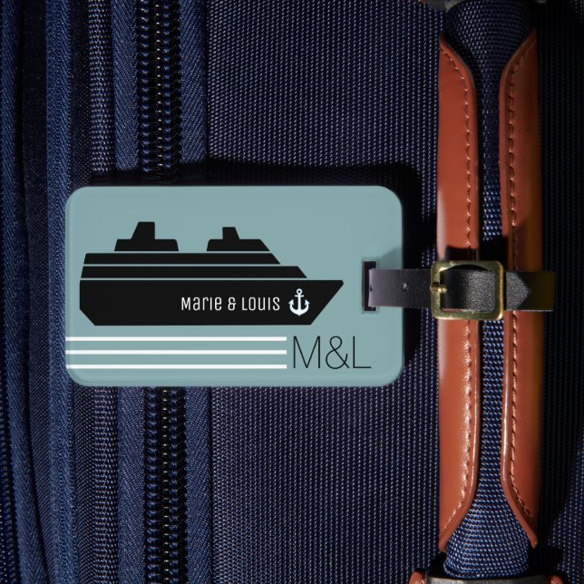 Travel Ship Cruising Personalized Luggage Tag (Front Insitu 4)