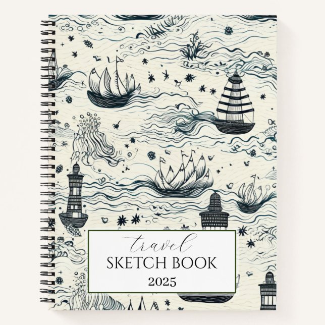 Travel Sketch Book Spiral Notebook (Front)