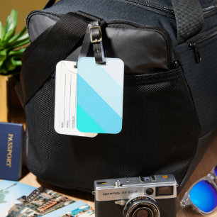 Travel smart with our Mixed Colour Stripe Simple Luggage Tag