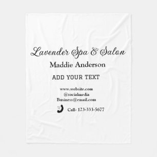travel spa salon guest information vacation beach fleece blanket