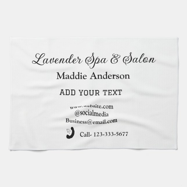 travel spa salon guest information vacation beach  kitchen towel (Horizontal)