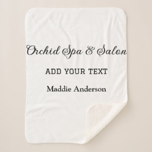 travel spa salon guest information vacation beach sherpa blanket