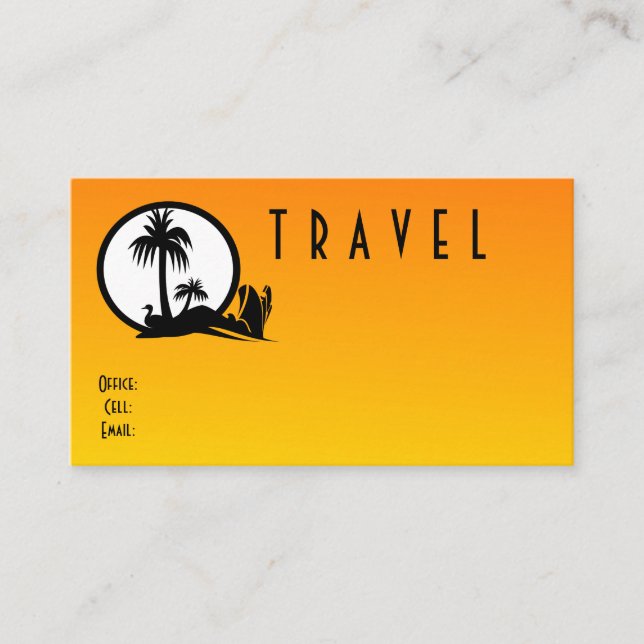 Travel Standard Size Business Card (Front)