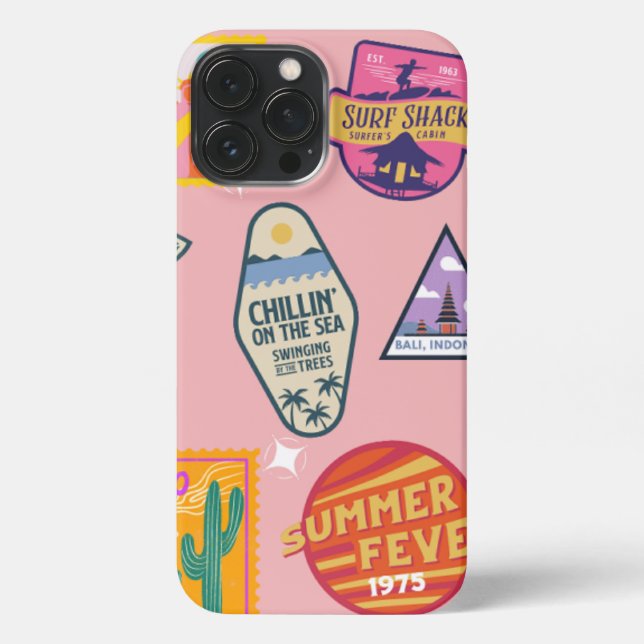 Travel Stickers iPhone Case (Back)