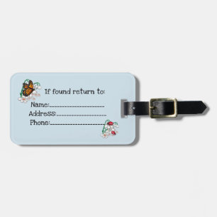 Travel Tag for luggage with floral garden art