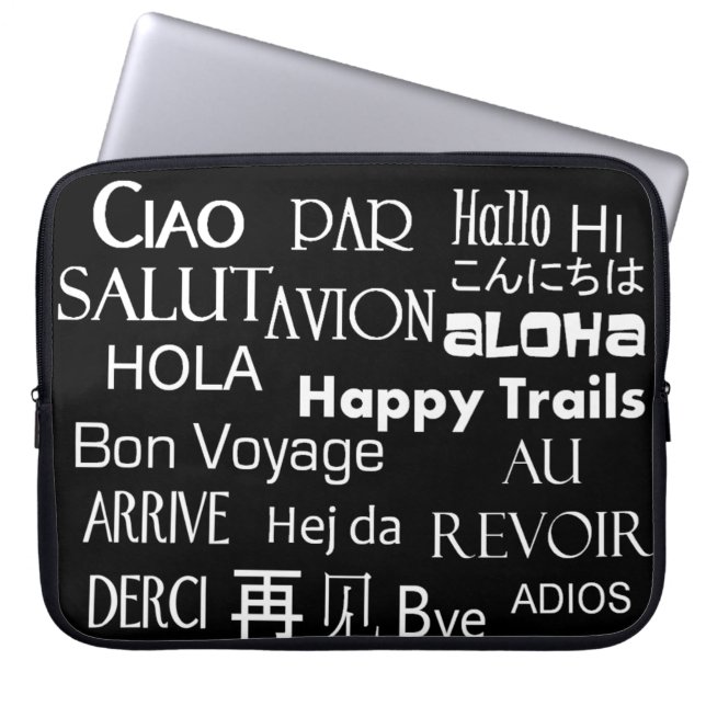Travel Texts Laptop Sleeve (Front)