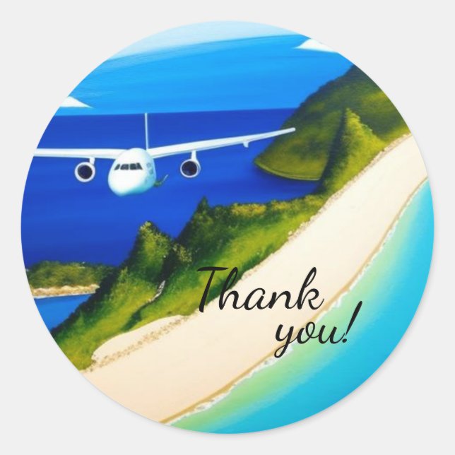 Travel Thank You Stickers (Front)