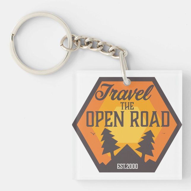 Travel the Open road Keychain (Front)
