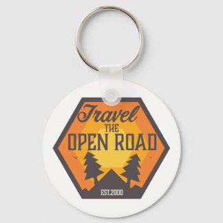 Travel the Open road Keychain