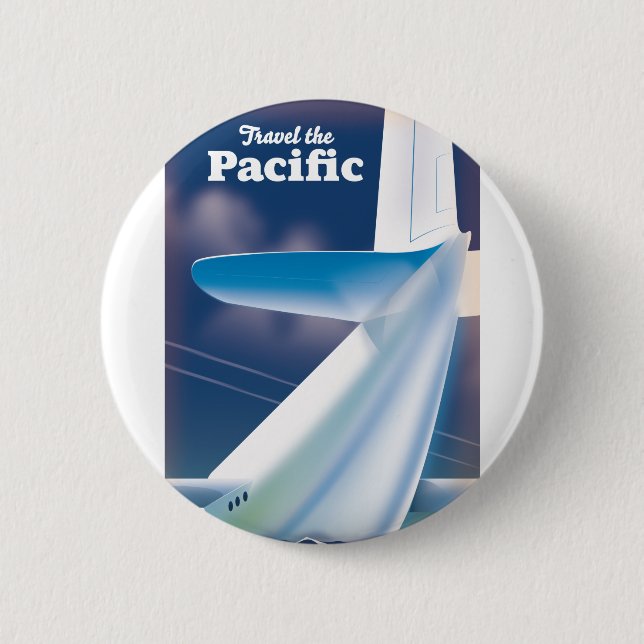 Travel the Pacific 2 Inch Round Button (Front)