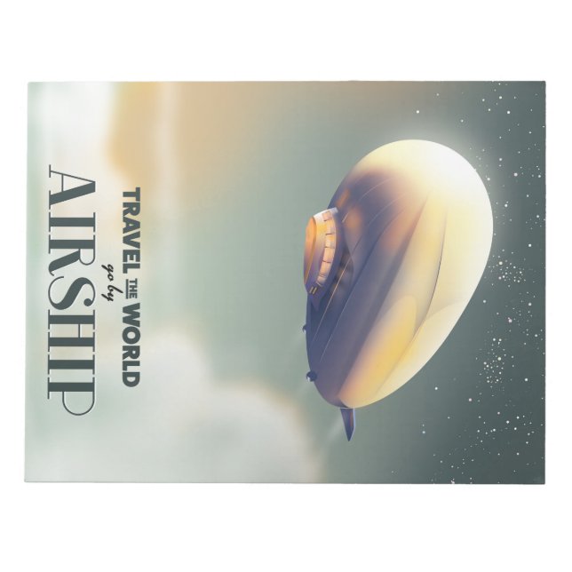 Travel the world by Airship Notepad (Front)