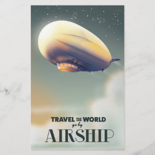 Travel the world by Airship Stationery