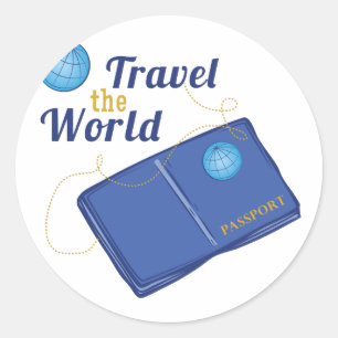 Travel The World Classic Round Sticker