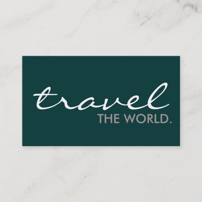 travel the world. (colour customizable) business card (Front)