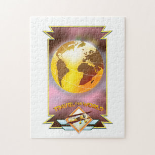 Travel the World Golden Globe Jigsaw Puzzle