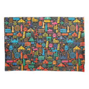 Travel the world pillowcase