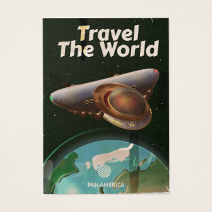 Travel the World Science fiction vintage poster
