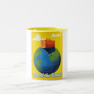 Travel the World Two-Tone Coffee Mug
