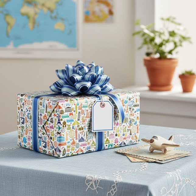 Travel the world wrapping paper (Creator Uploaded)
