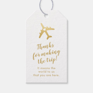 Travel Theme Airplane Destination Favour Gift Tags