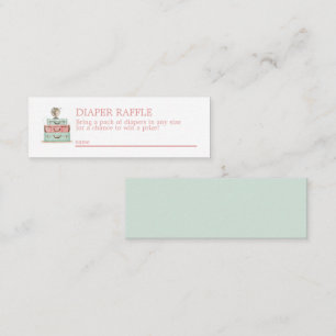 Travel Theme Diaper Raffle Mini Enclosure Card