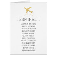 Travel Theme Table Number Name List Sign Card