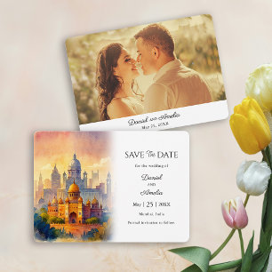 Travel Theme Wedding Save The Date   Mumbai India 