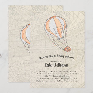 Travel Themed Baby Shower Invitation
