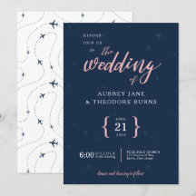Travel Themed Wanderlust Wedding Invitation