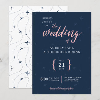 Travel Themed Wanderlust Wedding Invitation