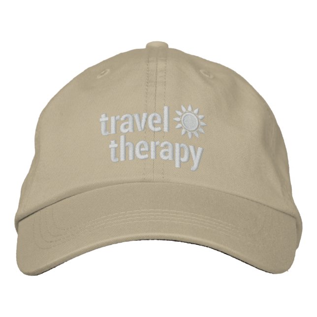 Travel Therapy Hat | Khaki (Front)
