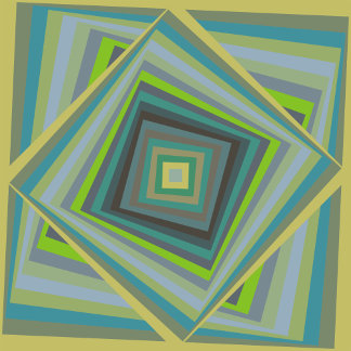 Travel Through a Trippy Green Garden Throw Pillow