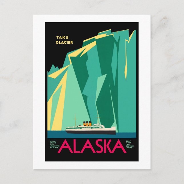Travel to Alaska AK Taku Glacier Special Cruises : Postcard (Front)