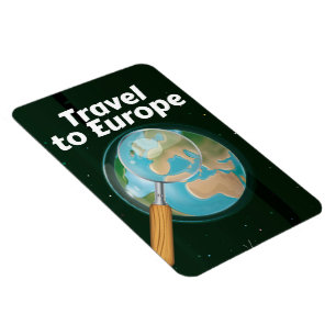 Travel To Europe vacation poster Magnet
