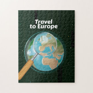 Travel To Europe vacation print Jigsaw Puzzle