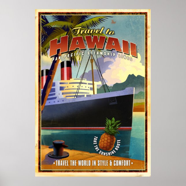 Travel to Hawaii Poster (Front)