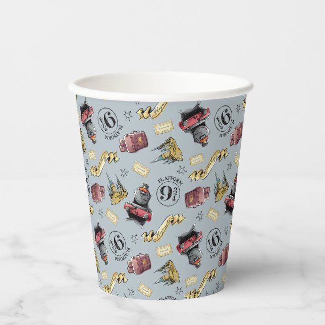 Travel To HOGWARTS™ Pattern Paper Cups (Front)