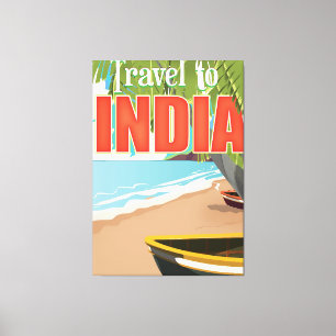 Travel to India travel poster Canvas Print