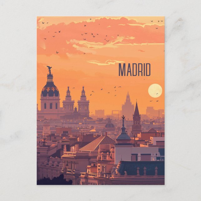 Travel to Madrid Postcard (Front)