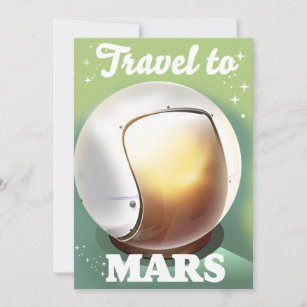Travel to Mars Photo Print Holiday Card