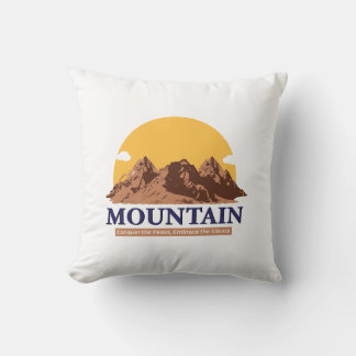 Travel to Mountain Throw Pillow