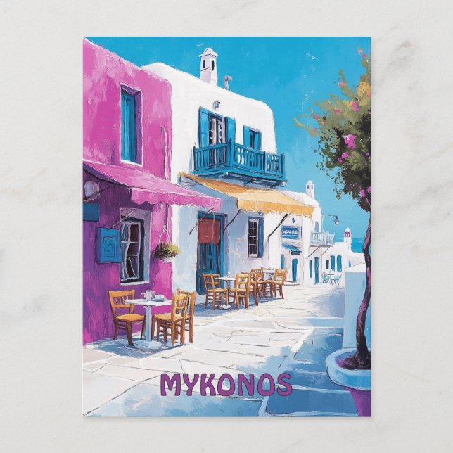 Travel to Mykonos Greece Postcard (Front)