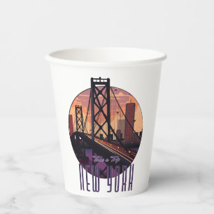 Travel To New York Paper Cups