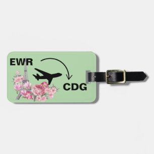 Travel to Paris France Luggage Tag