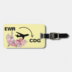 Travel to Paris France Luggage Tag