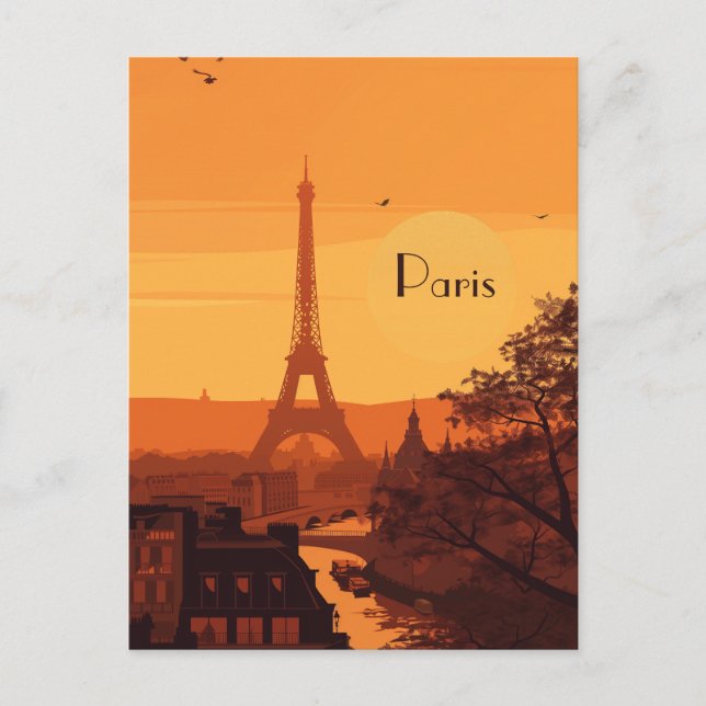 Travel to Paris Postcard (Front)