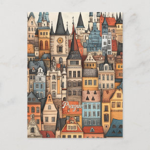 Travel to Prague Czechia Postcard