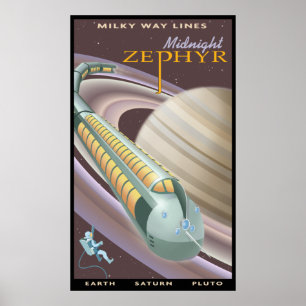 Travel to Saturn Poster