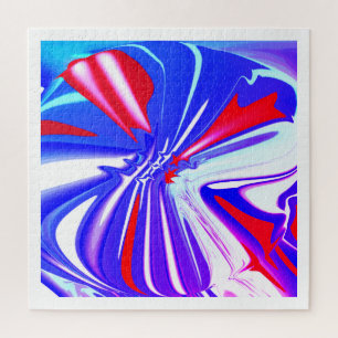 Travel to the future abstract art jigsaw puzzle