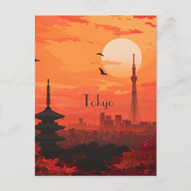 Travel to Tokyo Postcard (Front)